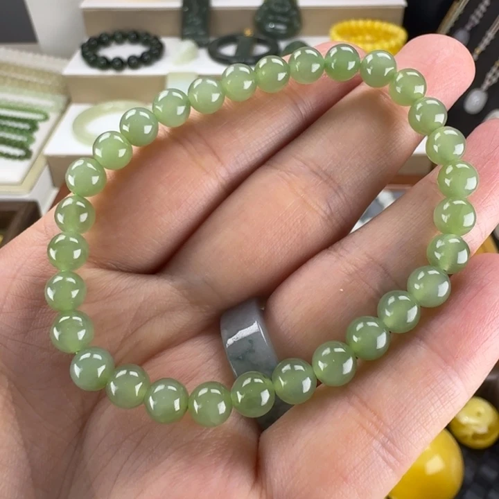 和田玉（碧玉）未镶嵌颈饰和田玉手串