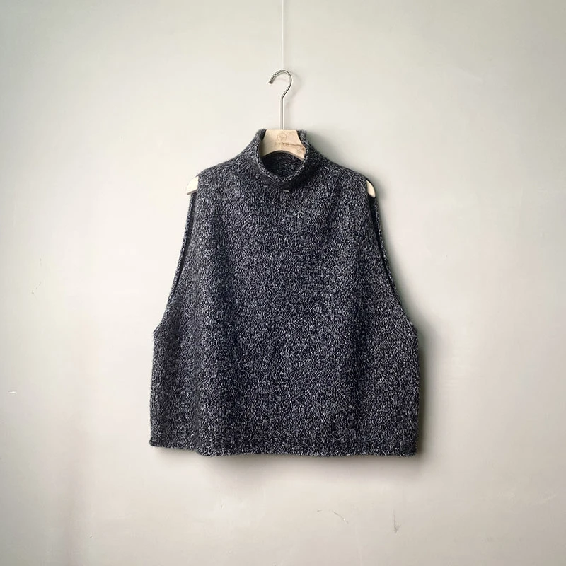 茆家一等品生态原绒 叠穿神器 小高领羊绒马甲阔型显瘦遮肉版女冬