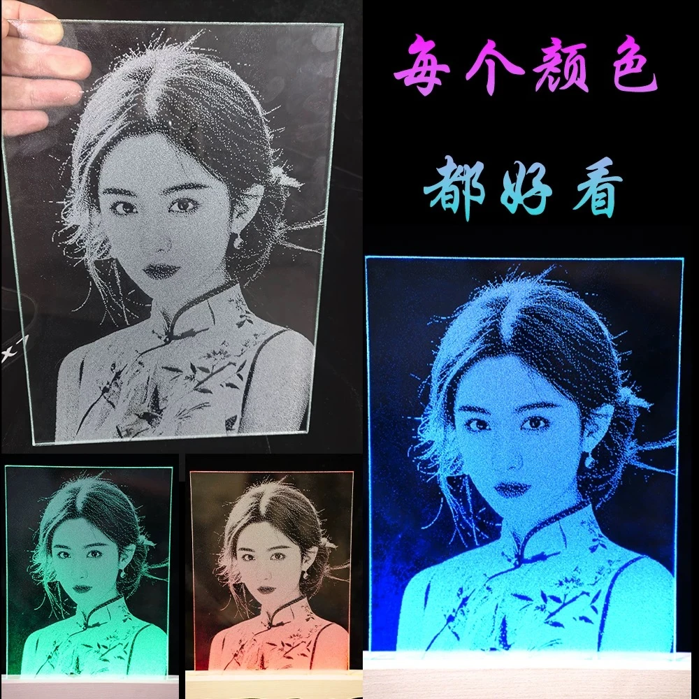 顺丰包邮锤子玻璃画订制照片敲击画情侣生日创意礼物纪念日礼品