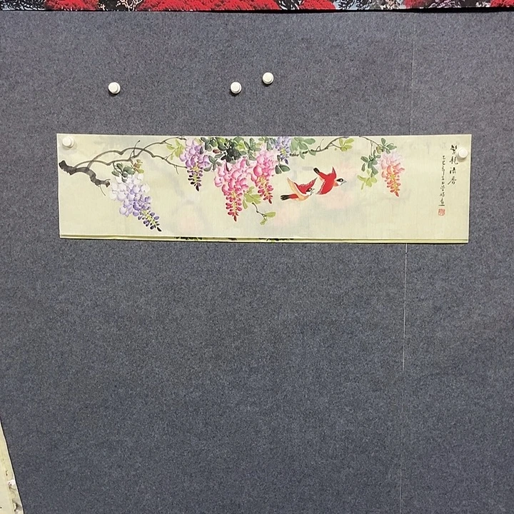 国画四尺对开一副
