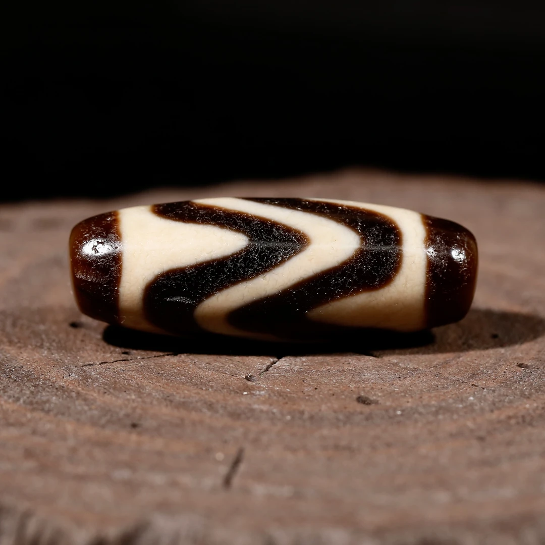 上肯老超双水纹天珠珠锁骨链颈饰时尚百搭男女同款个性轻奢民族风