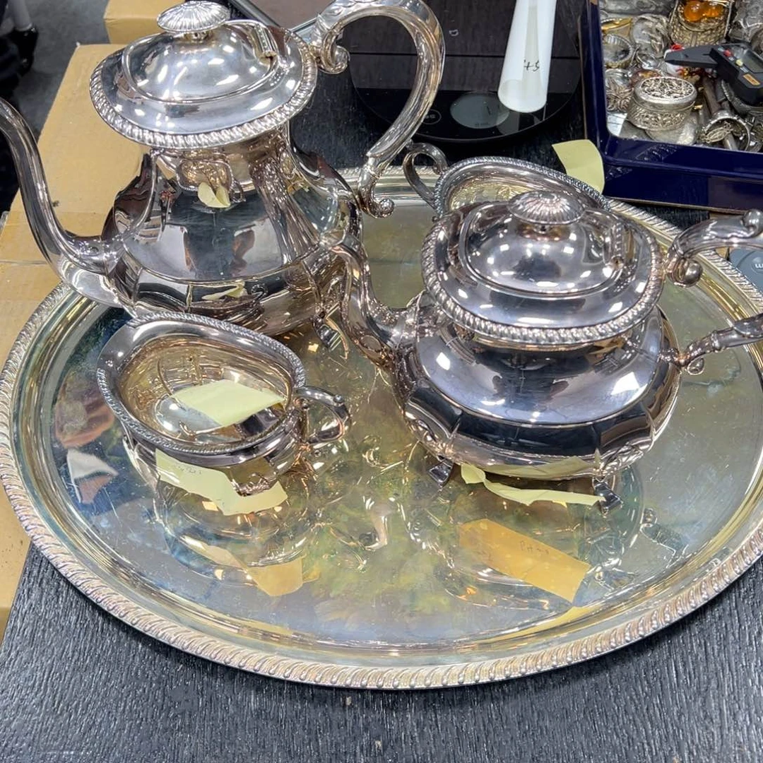 925银日本中古工艺品摆件