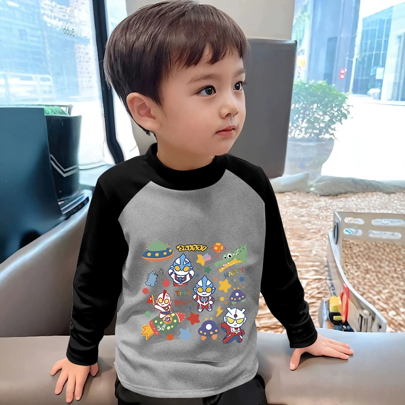 儿童德绒打底衫长袖T恤宝宝卡通男童上衣秋装2025新款中小童洋气