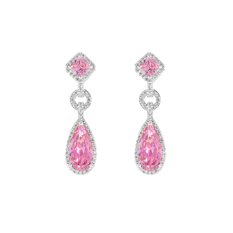 欧阳琴 合金合成锆石耳饰  【琴愿为你】时尚耳坠高端耳饰CE190237