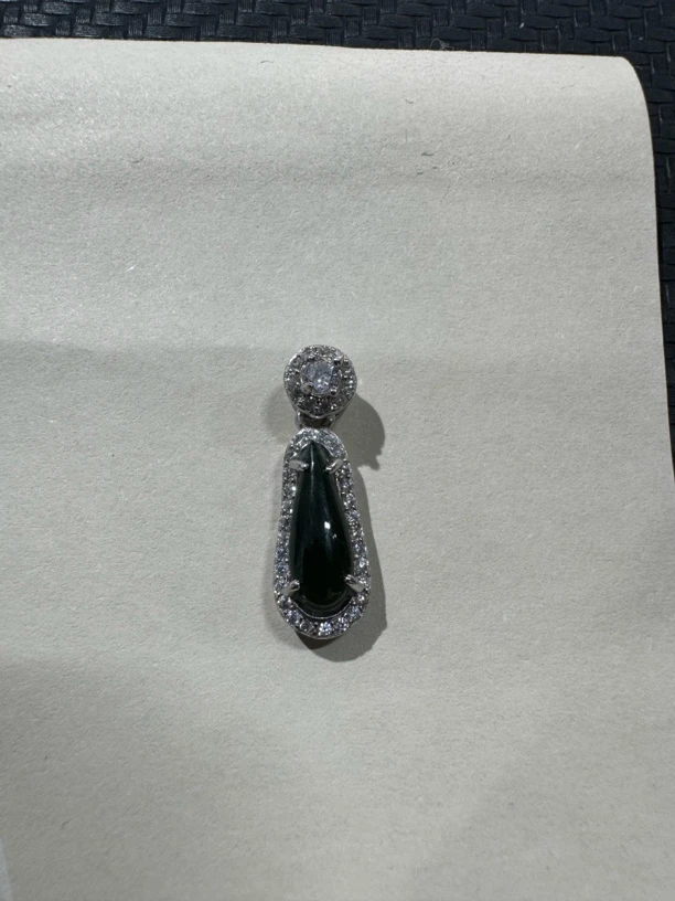 天然缅料A货墨翠项链