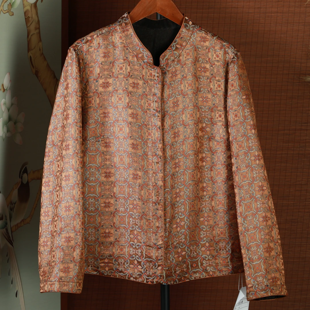 【苏大美】橘色金钱花宋锦外套 310724