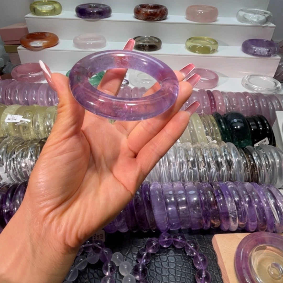 水晶手镯未镶嵌手镯54圈口1号