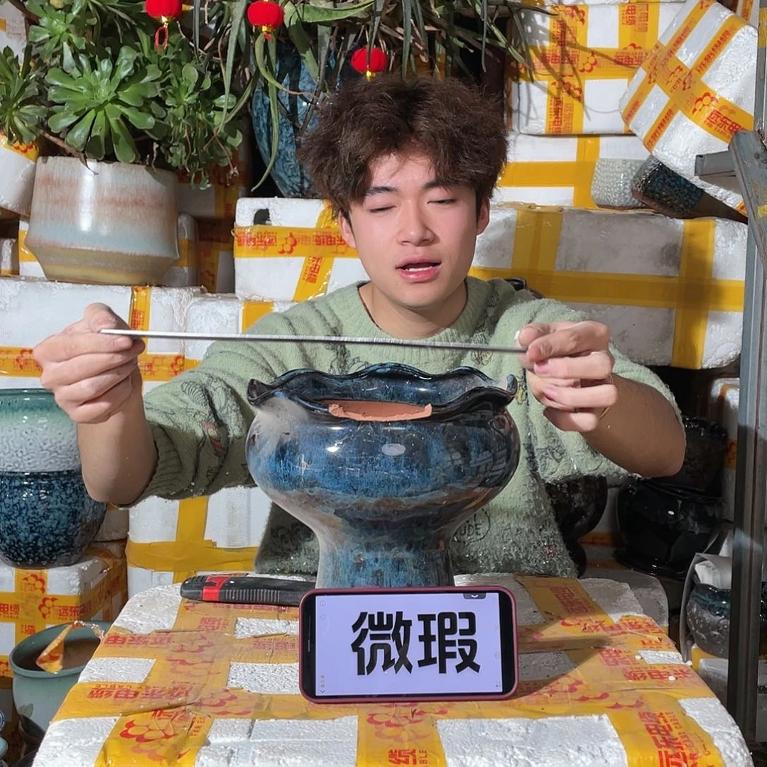 红陶宜兴紫砂花盆