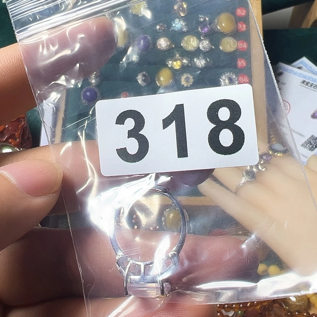 水晶戒指银S925镶嵌兔*?