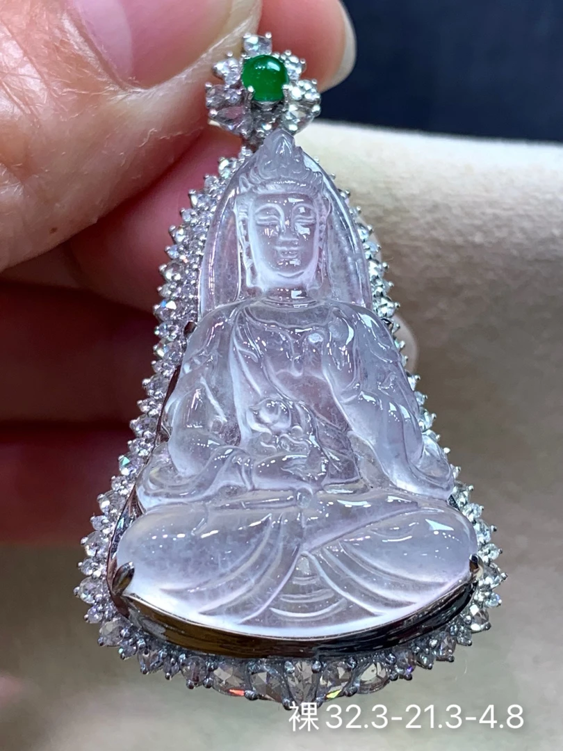 A货冰透观音女士气质款尺寸精美设计