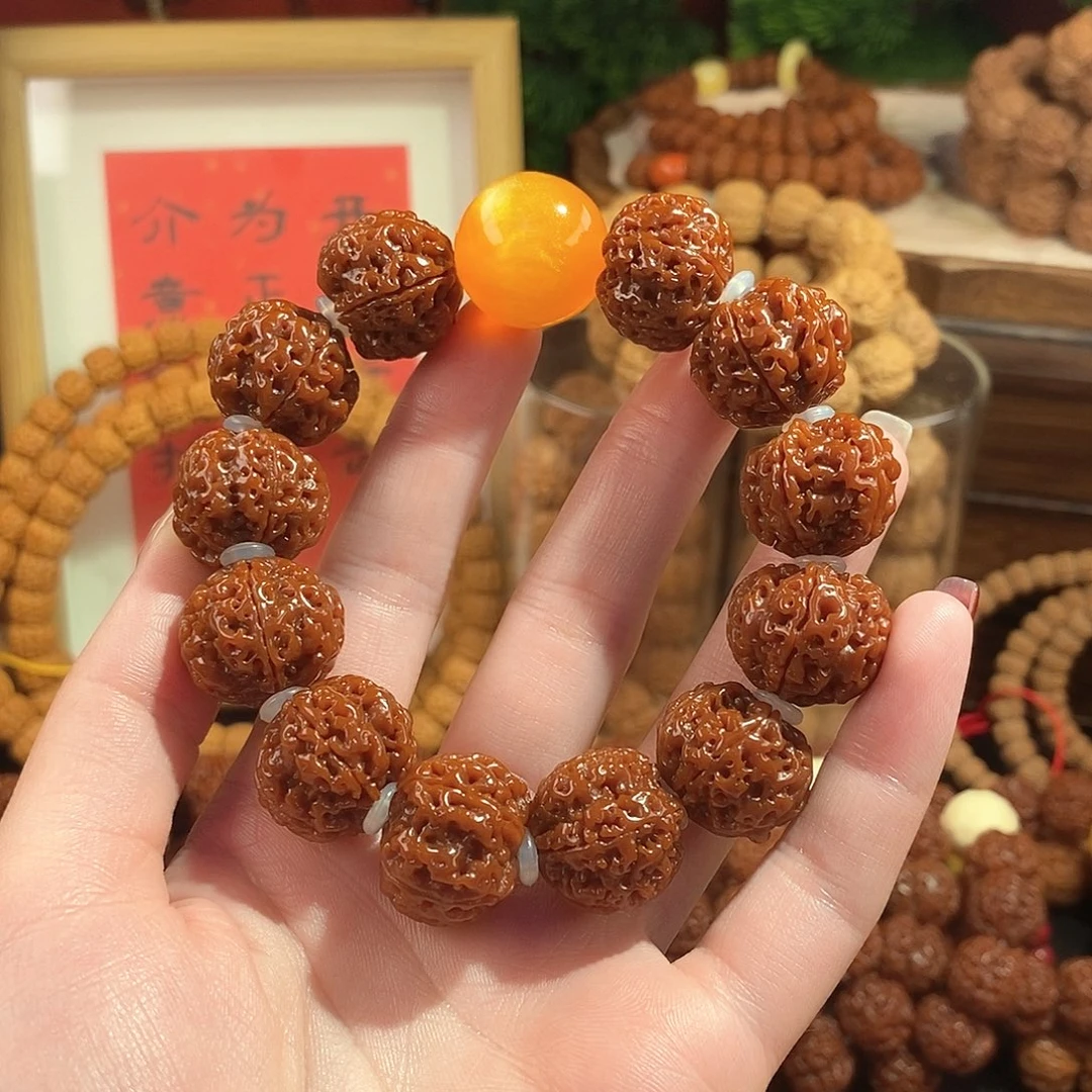 金刚菩提吊坠205玉华黄玉华肉通