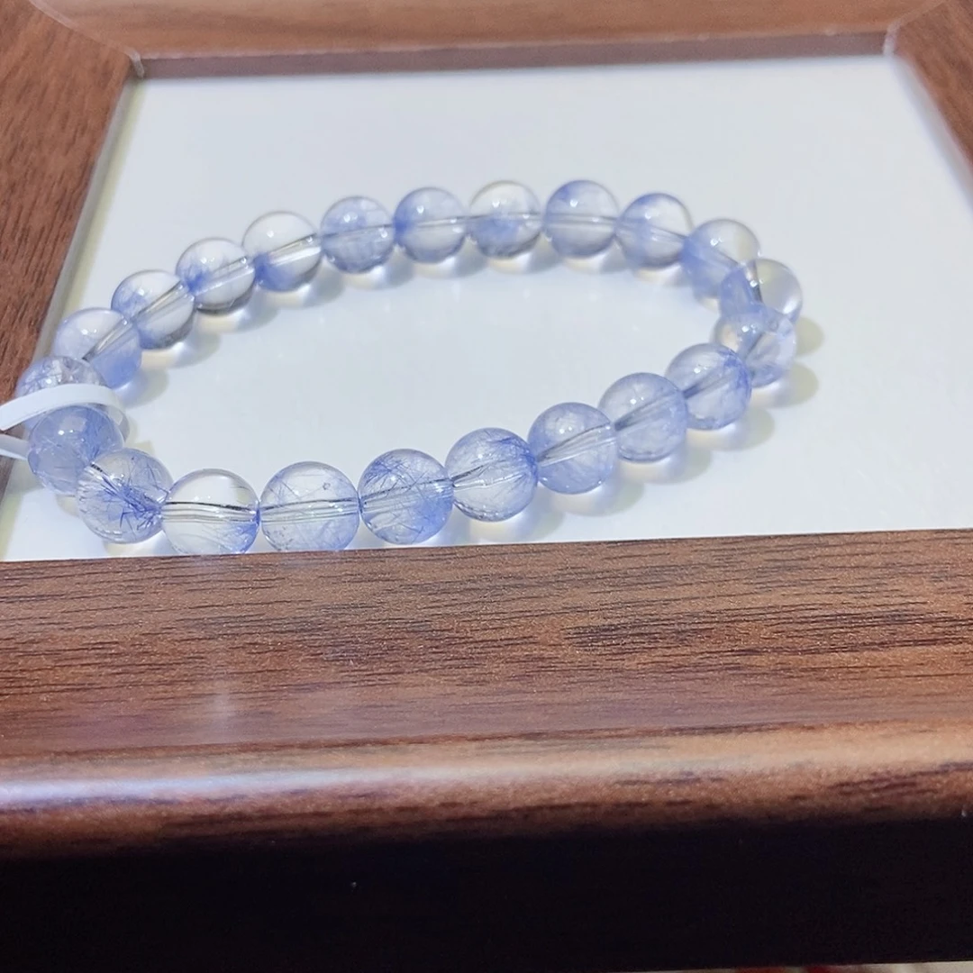 未镶嵌手链水晶蓝线8.5