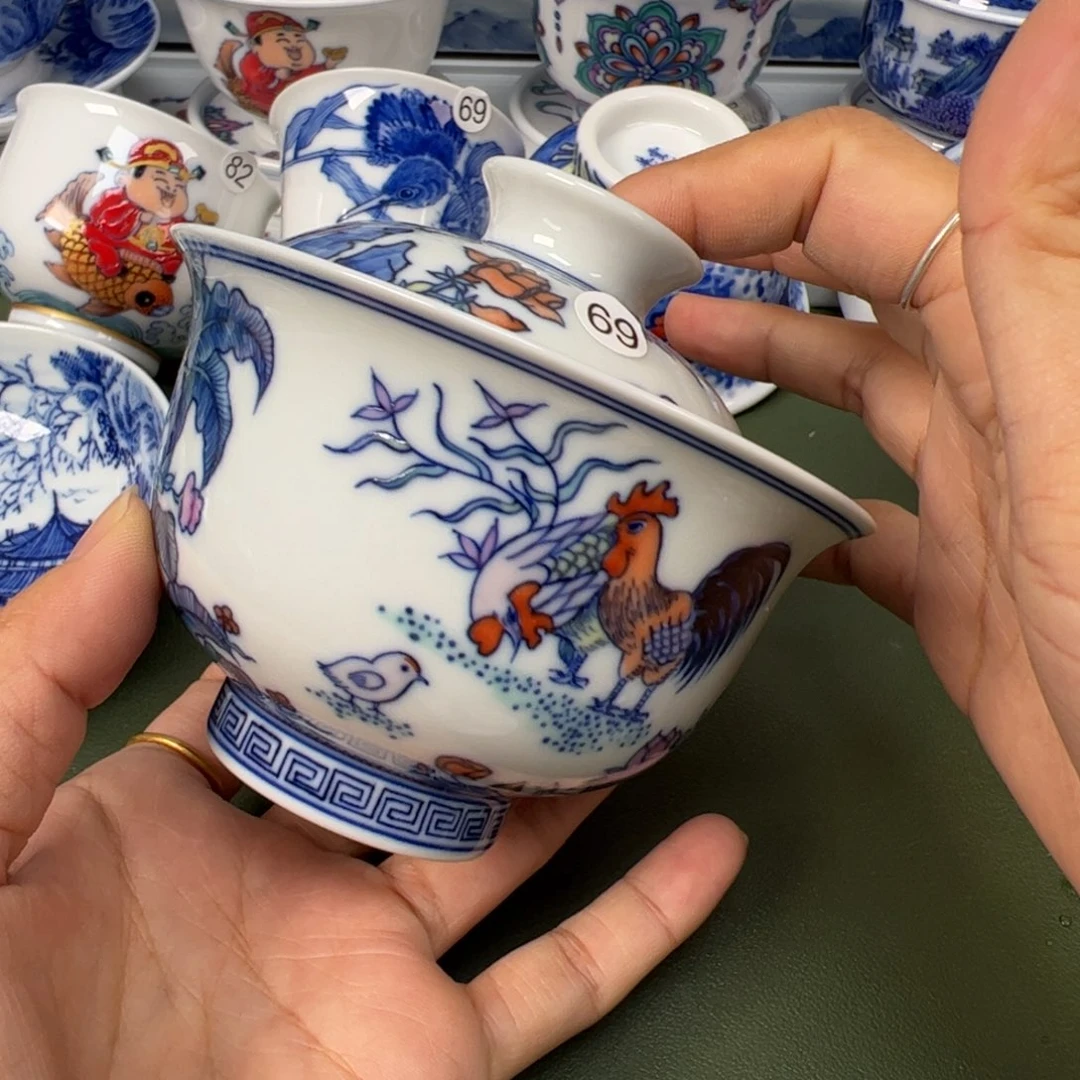 陶瓷景德镇纯手工纯手绘茶具木木69