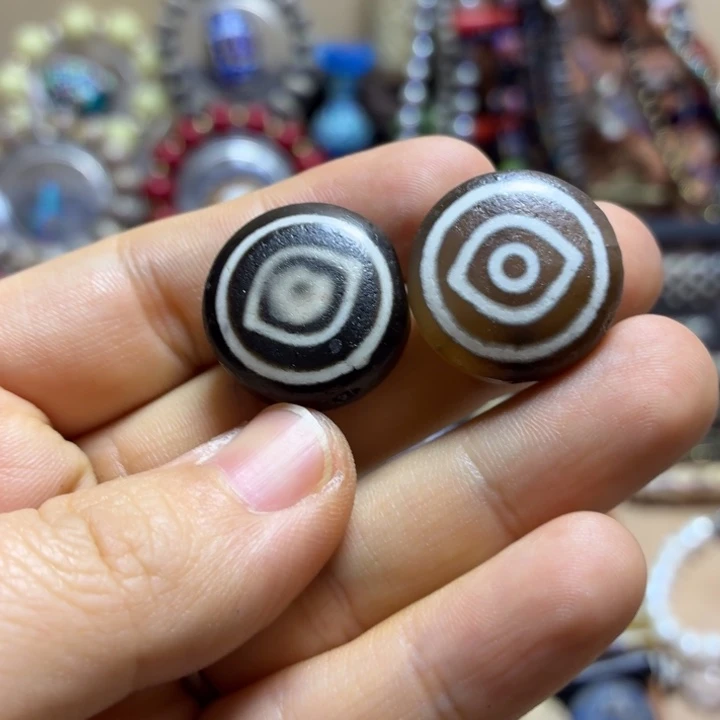 糖肉镶蚀板眼珠一对 卡19.8