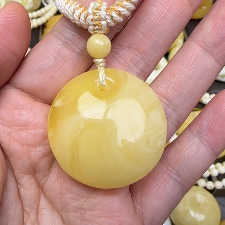 蜜蜡颈饰未镶嵌天然蜜蜡