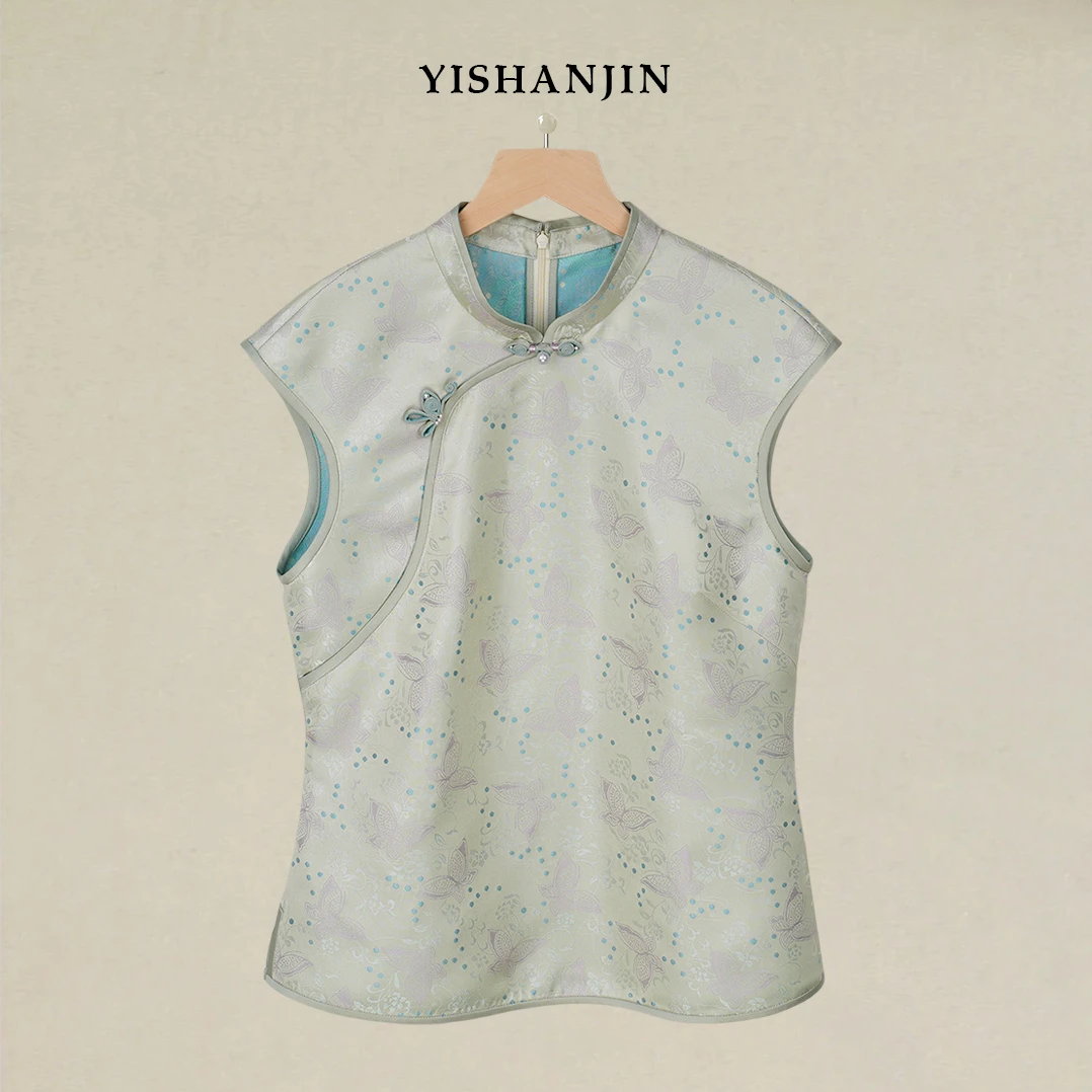 桑蚕丝国风新中式马甲 YSSH5008