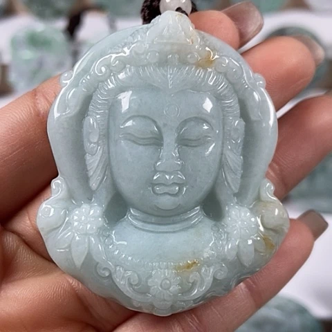 翡翠颈饰未镶嵌观音福利