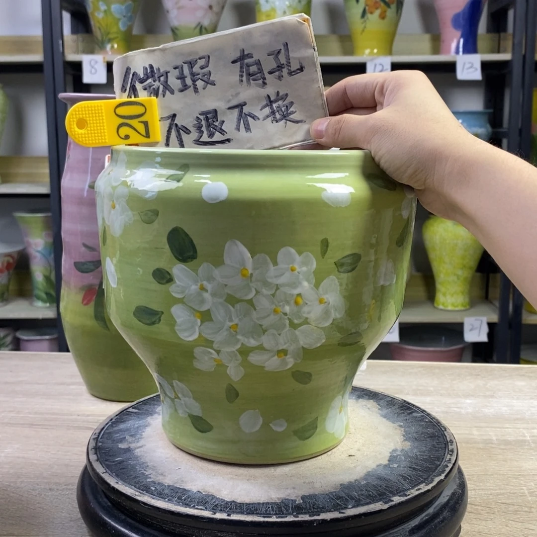 景德镇手绘陶瓷陶瓷花盆