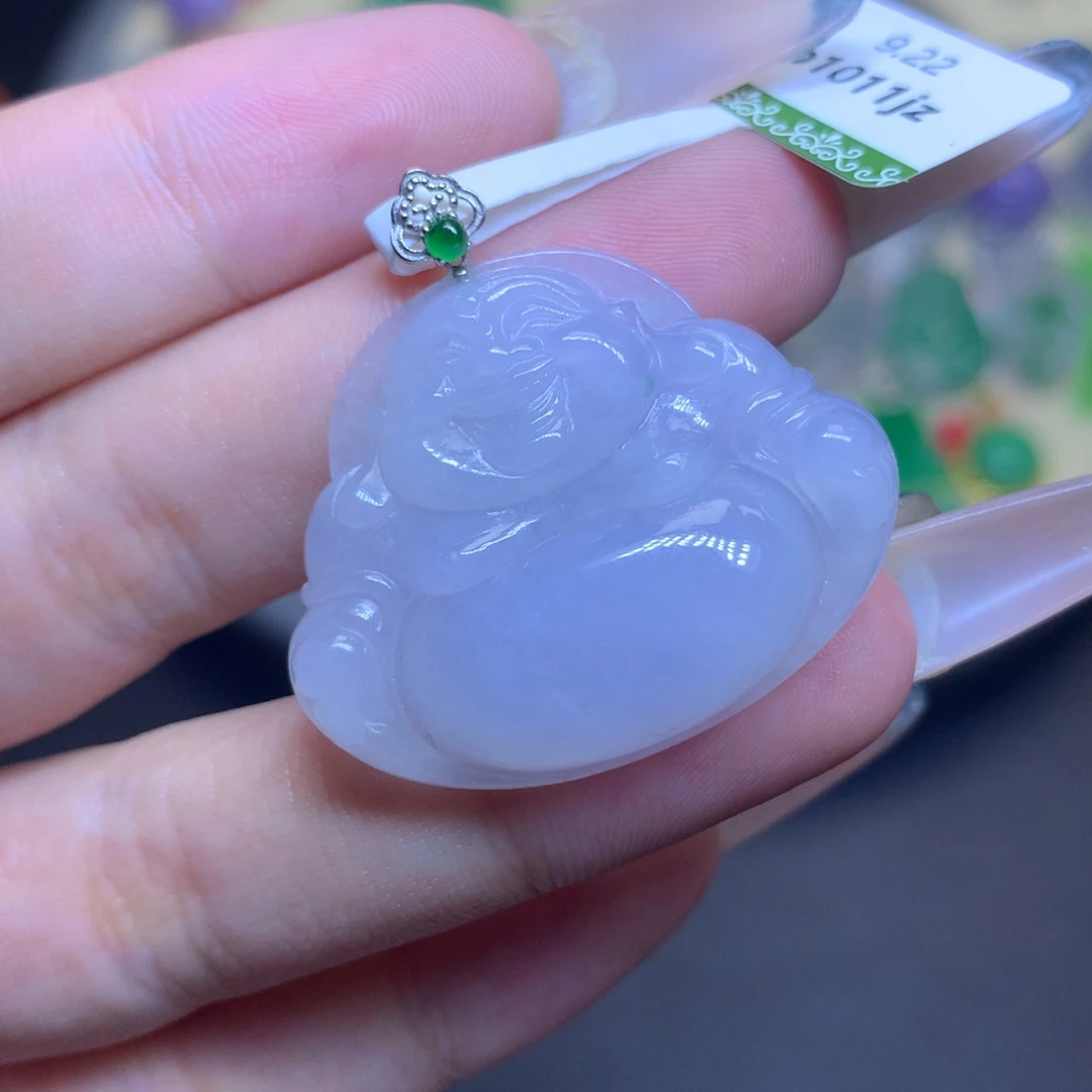颈饰18K金镶嵌翡翠