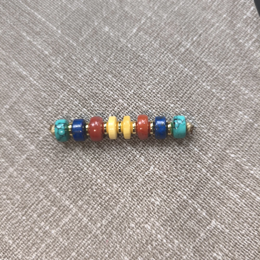 6＋天然原矿蜜蜡南红青金隔片套（多样性散装发货）