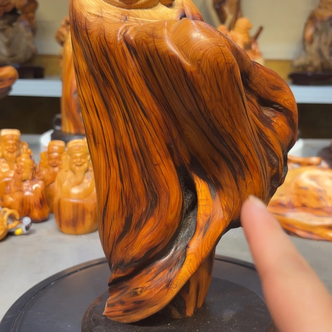 柏木太行崖柏弥勒佛