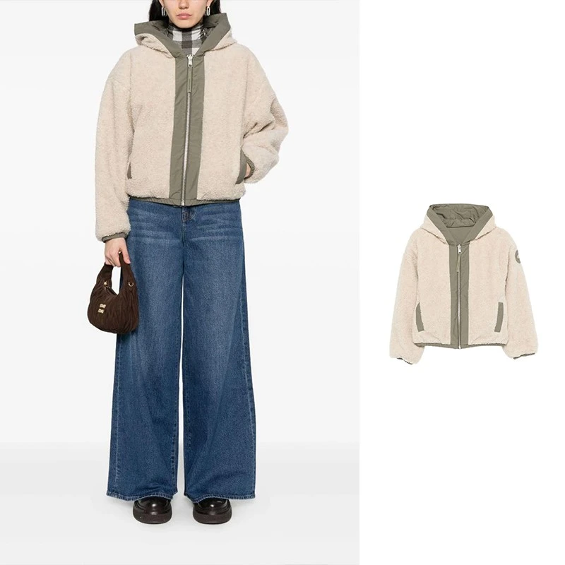 未使用 CANADA GOOSE 双面羊毛抓绒夹克 Alberni  7068W-9441