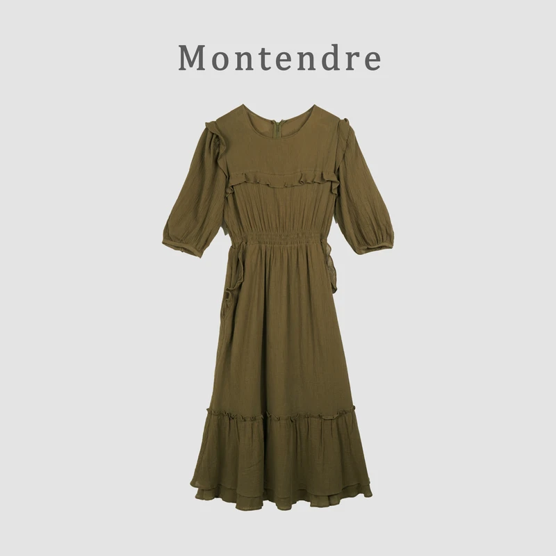 【六哥家】夏季新款 I 法式复古收腰显瘦百搭气质休闲长款连衣裙