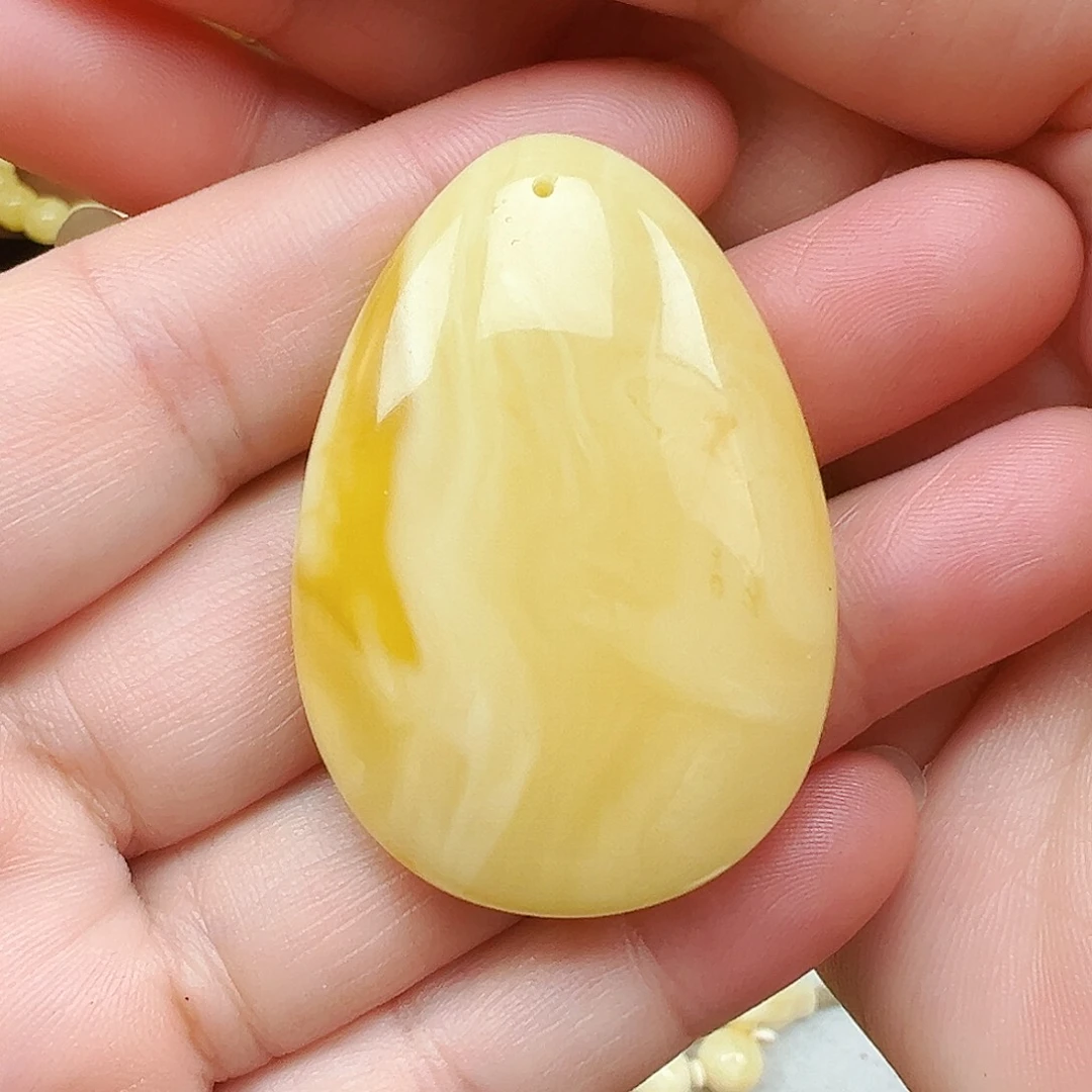 蜜蜡未镶嵌珠宝奇石白花蜡水滴