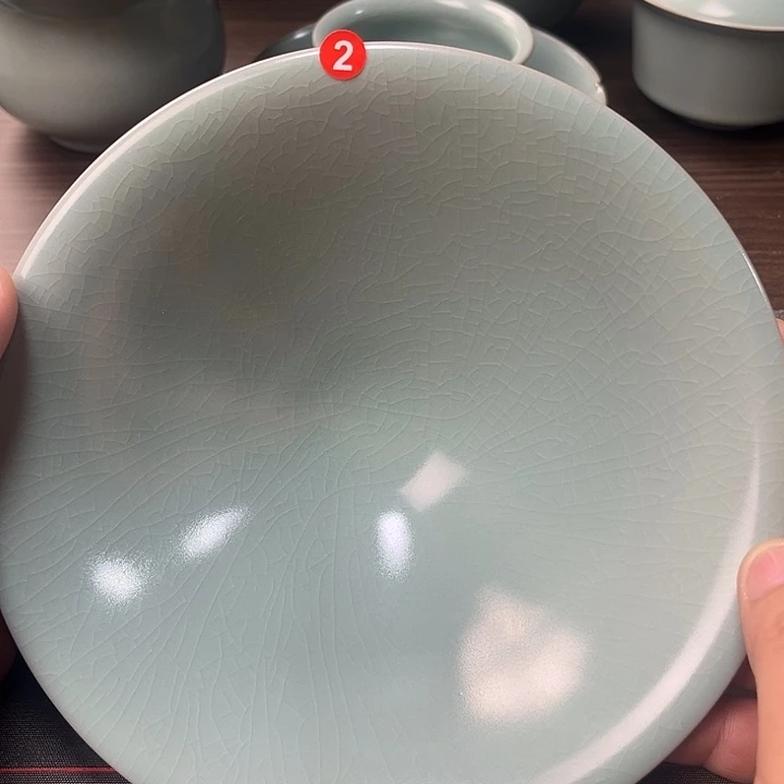 摆件汝瓷斗笠碗陈二欢制