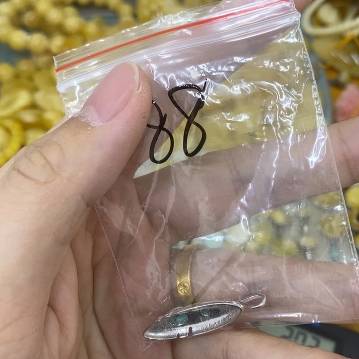 蜜蜡银S925镶嵌裸石吊坠