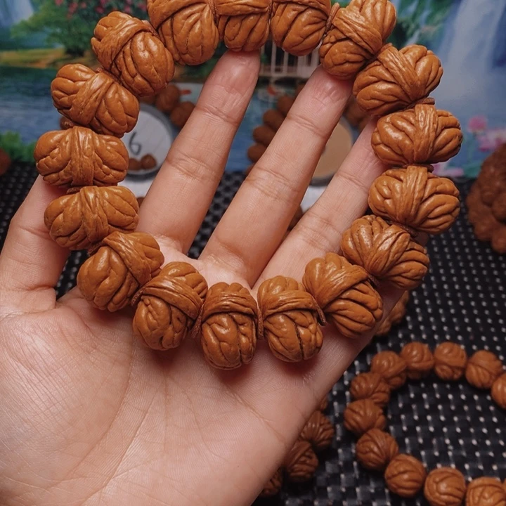 桃核手串没****名核桃手串