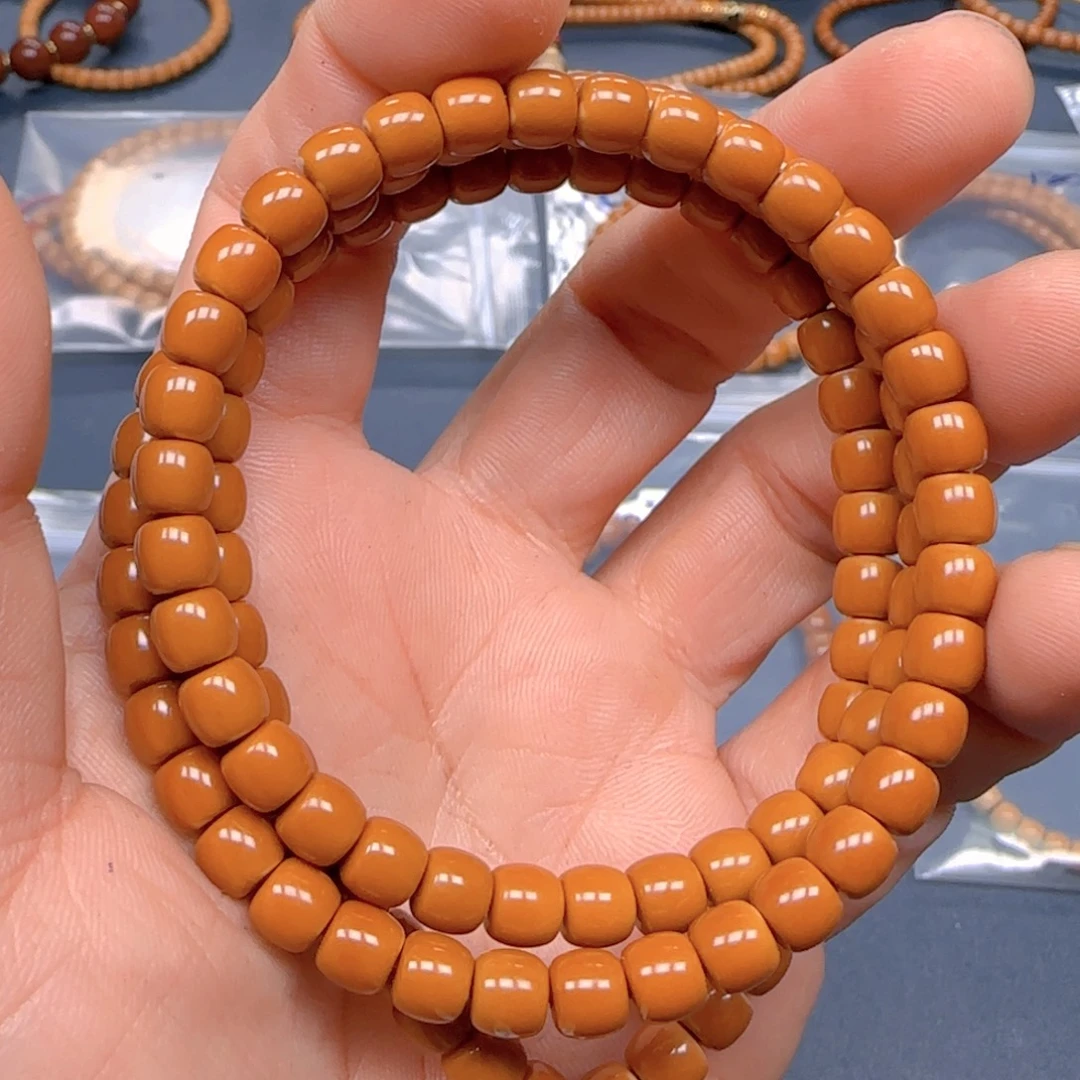 笨***鸦橄榄核手串老挝SS级核尖极限弧尺寸6.7