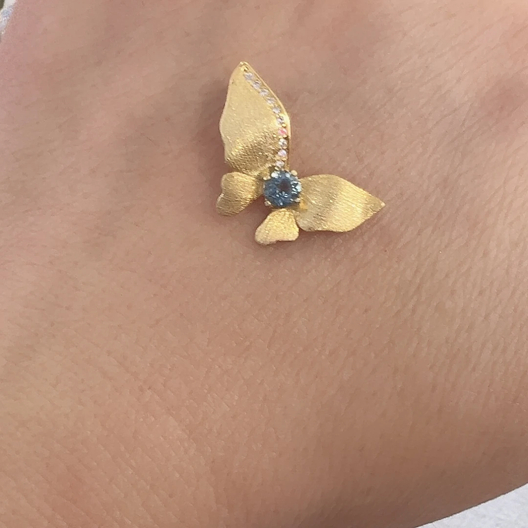 颈饰海蓝宝石银S925镶嵌