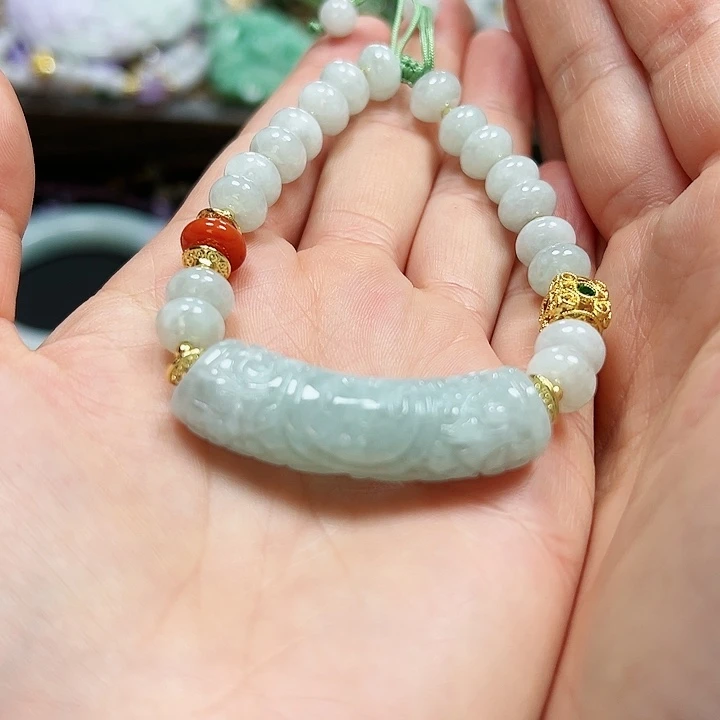翡翠手链未镶嵌手串
