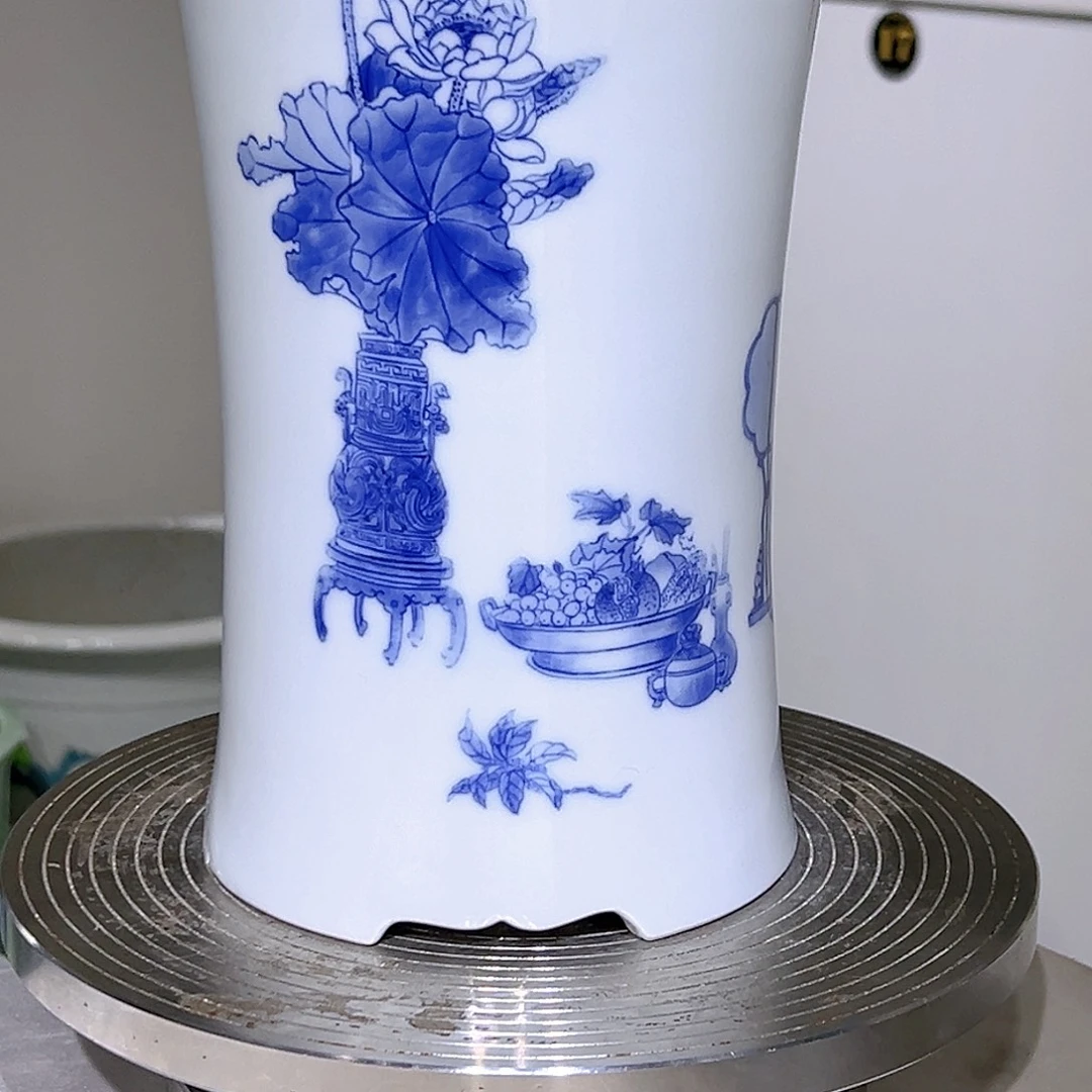 哈***！景德镇陶瓷青花陶瓷花器瑕疵