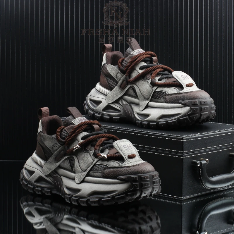 法莎尼亚法莎尼亚高级感潮牌轻奢痞帅时尚休闲老爹鞋男款秋季新款