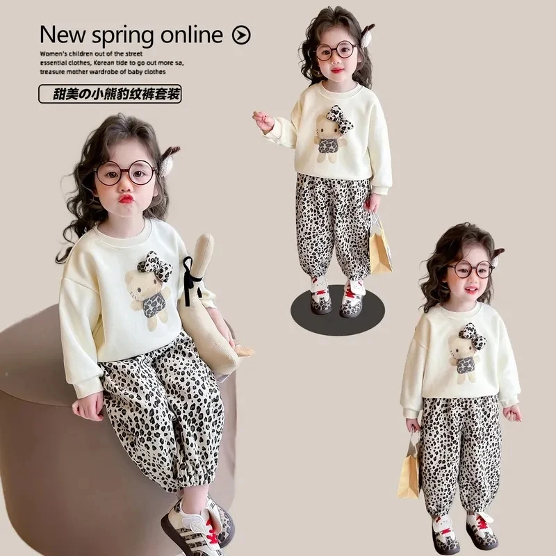 女童卫衣套装春秋季2025新款网红儿童炸街洋气女孩女宝宝时髦春装