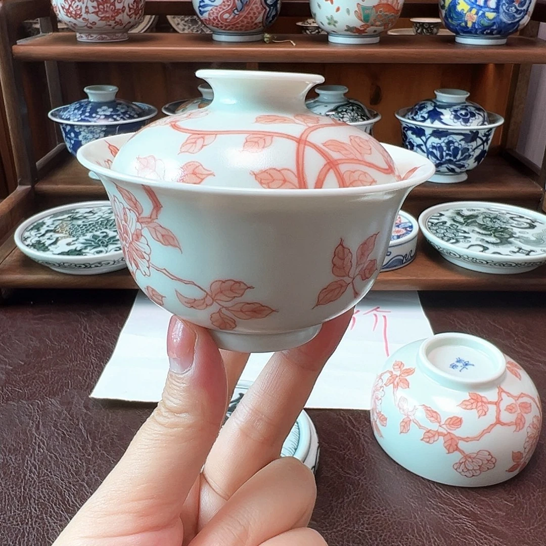 盖碗景德镇 手绘盖碗福利价