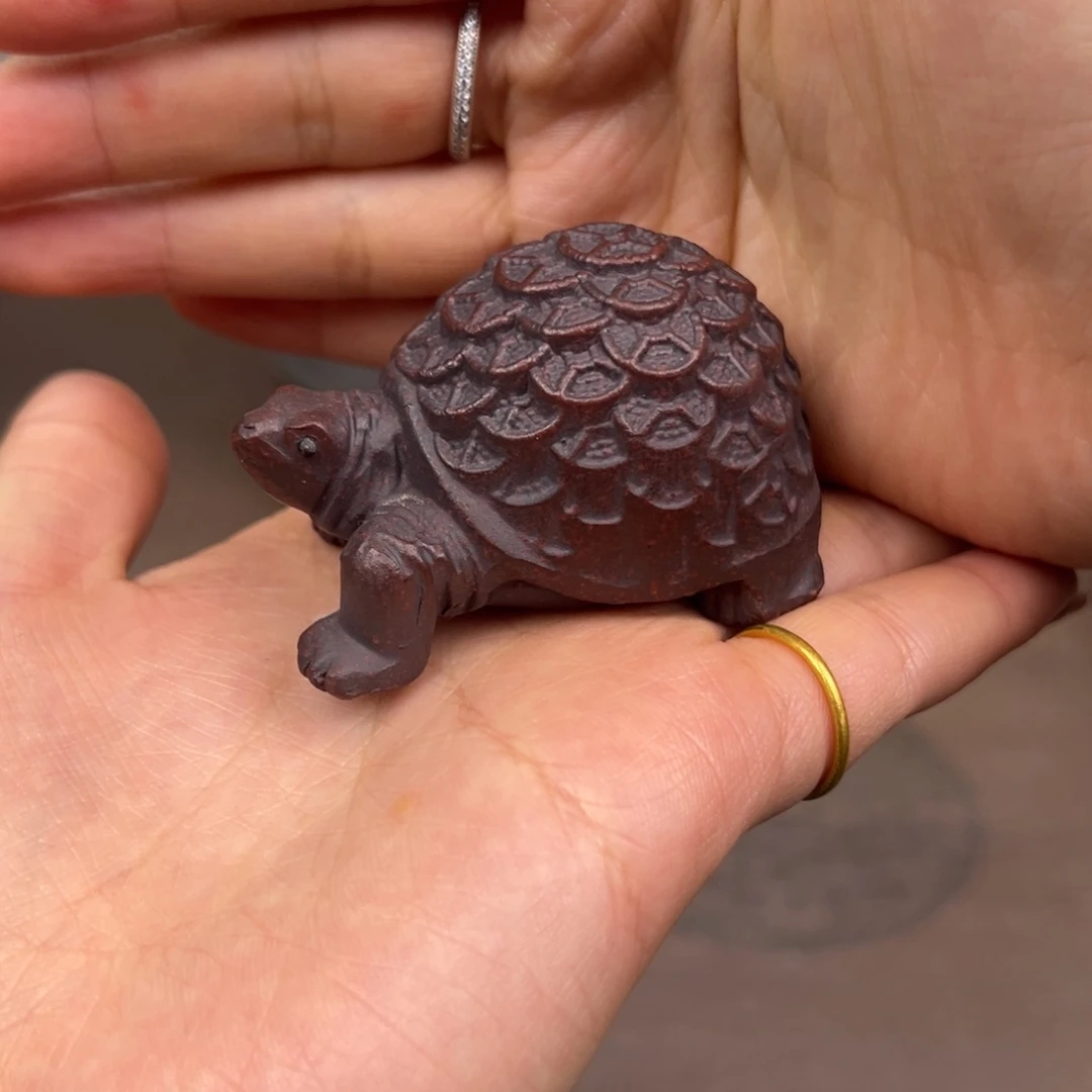 紫砂茶宠金钱龟茶宠摆件
