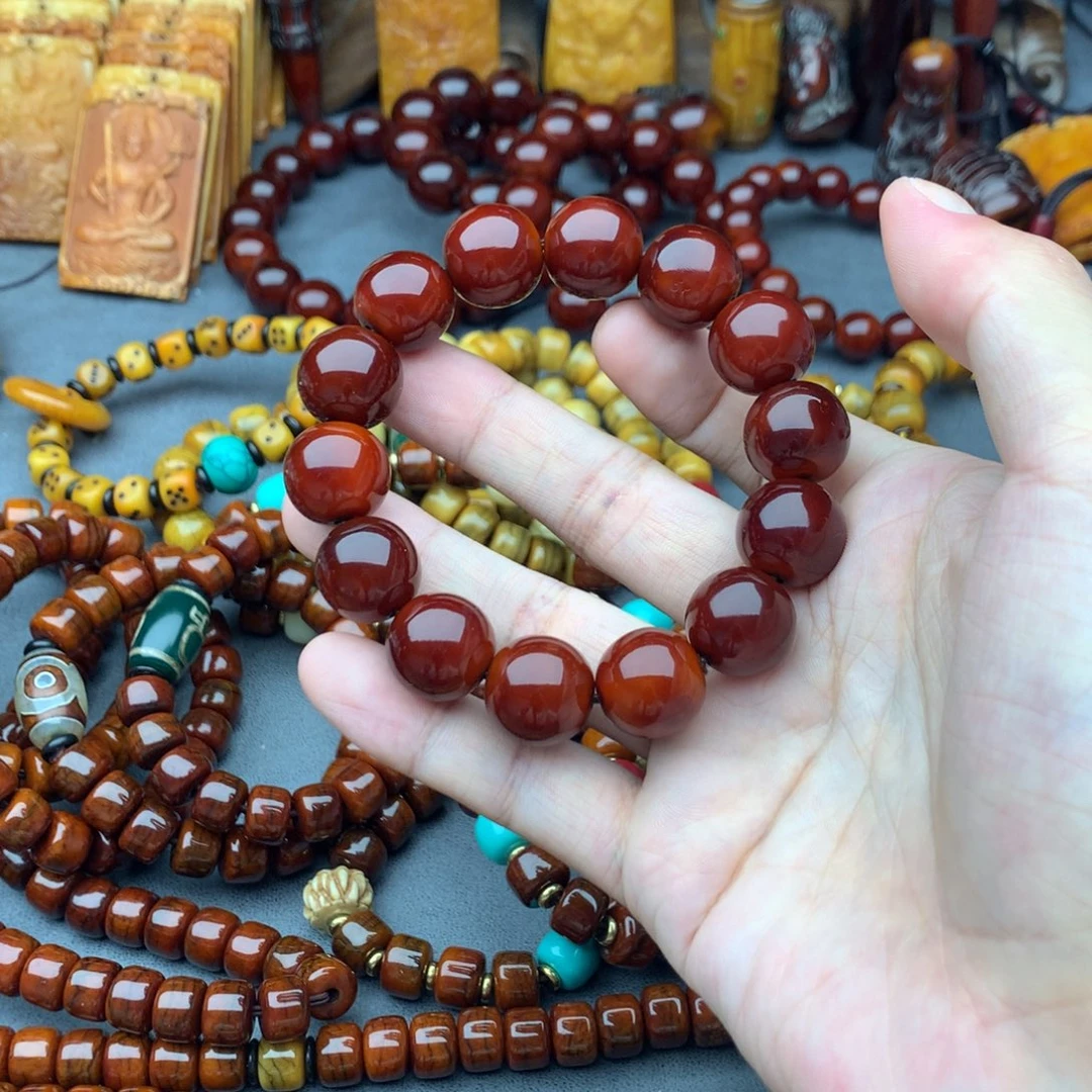 9***道手串/手链牛骨牦牛角圆珠手串