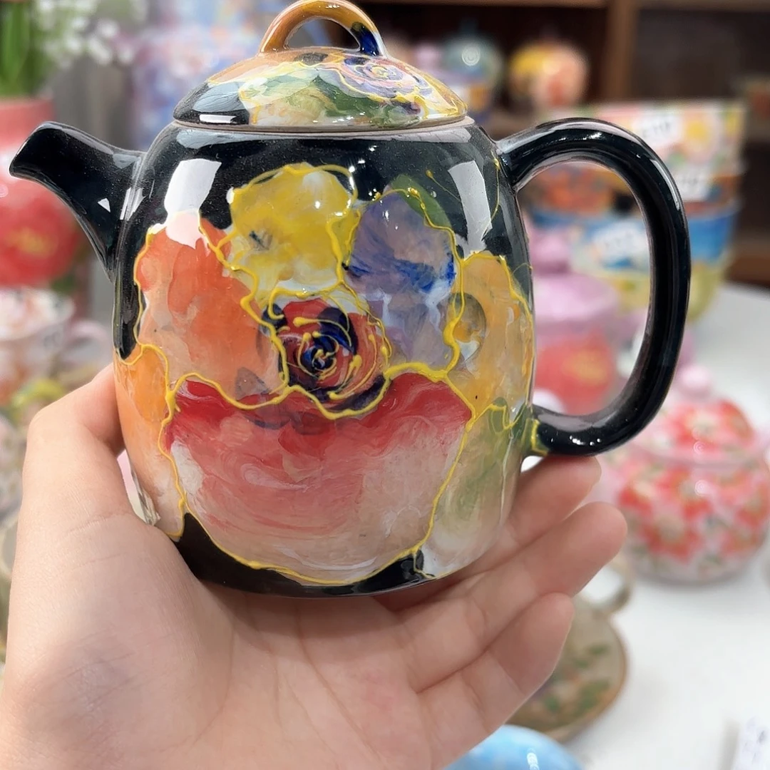 景德镇手绘高温釉下彩陶瓷茶具