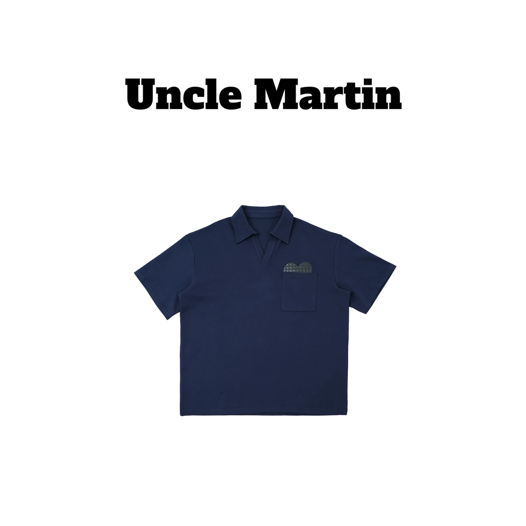 马丁叔叔 25夏季新款上新百搭高级圆领POLO领短袖长裤套装289