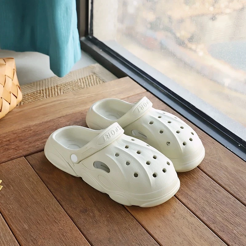 沙滩鞋厚底包头EVA泡沫踩屎感洞洞鞋男女通用耐磨增高情侣ZJ251