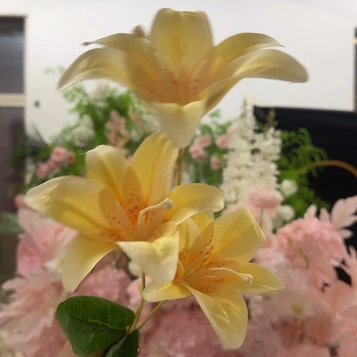 仿真香水百合黄色仿真花