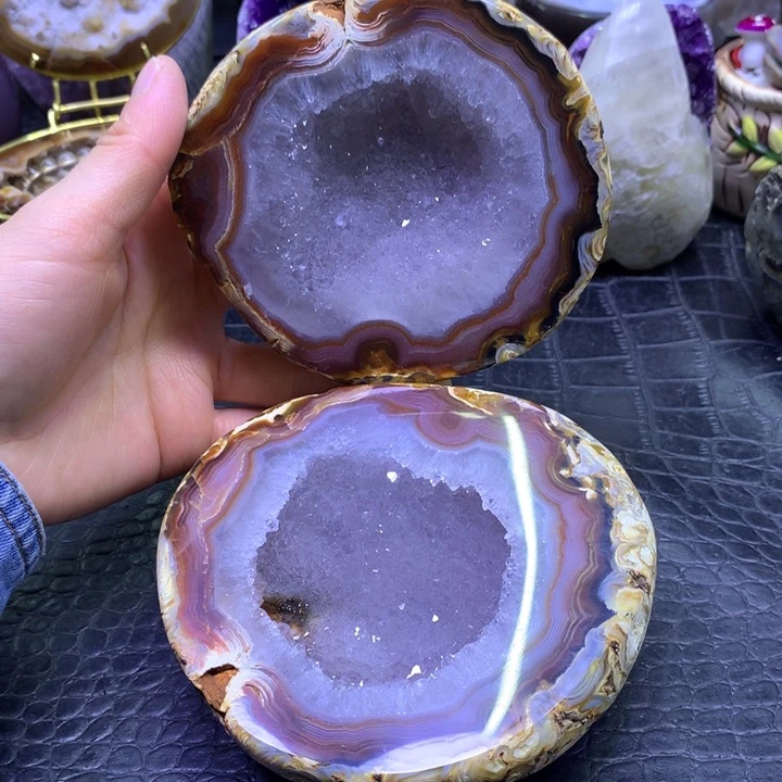 水晶彩晶拉丝聚宝盆未镶嵌