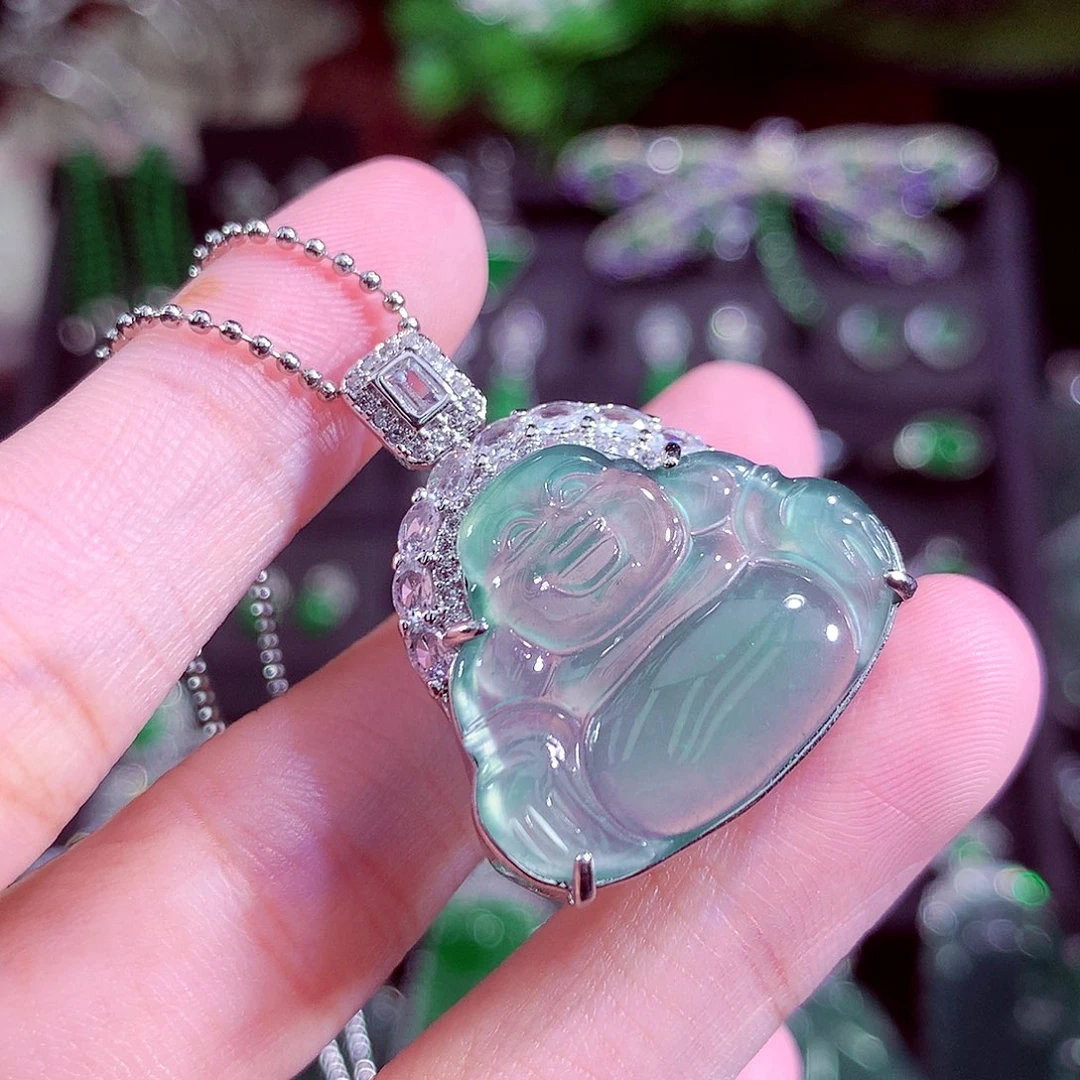 颈饰未镶嵌翡翠天然