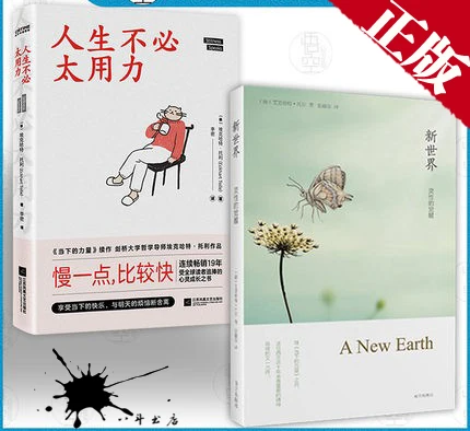 正版 人生不必太用力+新世界:灵性的觉醒 埃克哈特托利 张德芬译