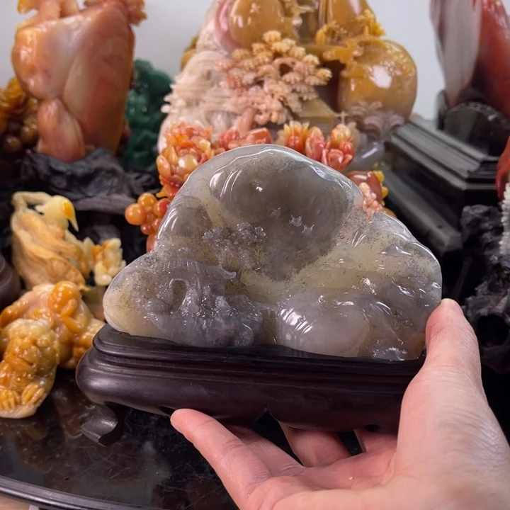 寿山石风雪夜归人