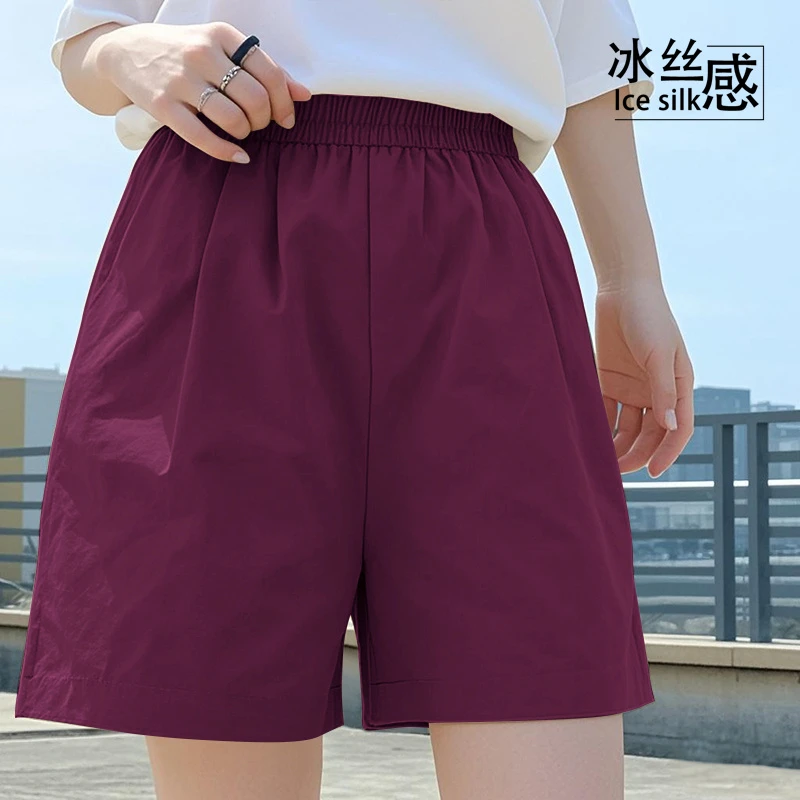 美式复古工装短裤女夏季薄款2025新款高腰显瘦辣妹阔腿a字热裤子