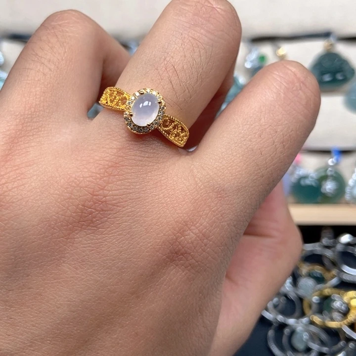 翡翠未镶嵌戒指戒指